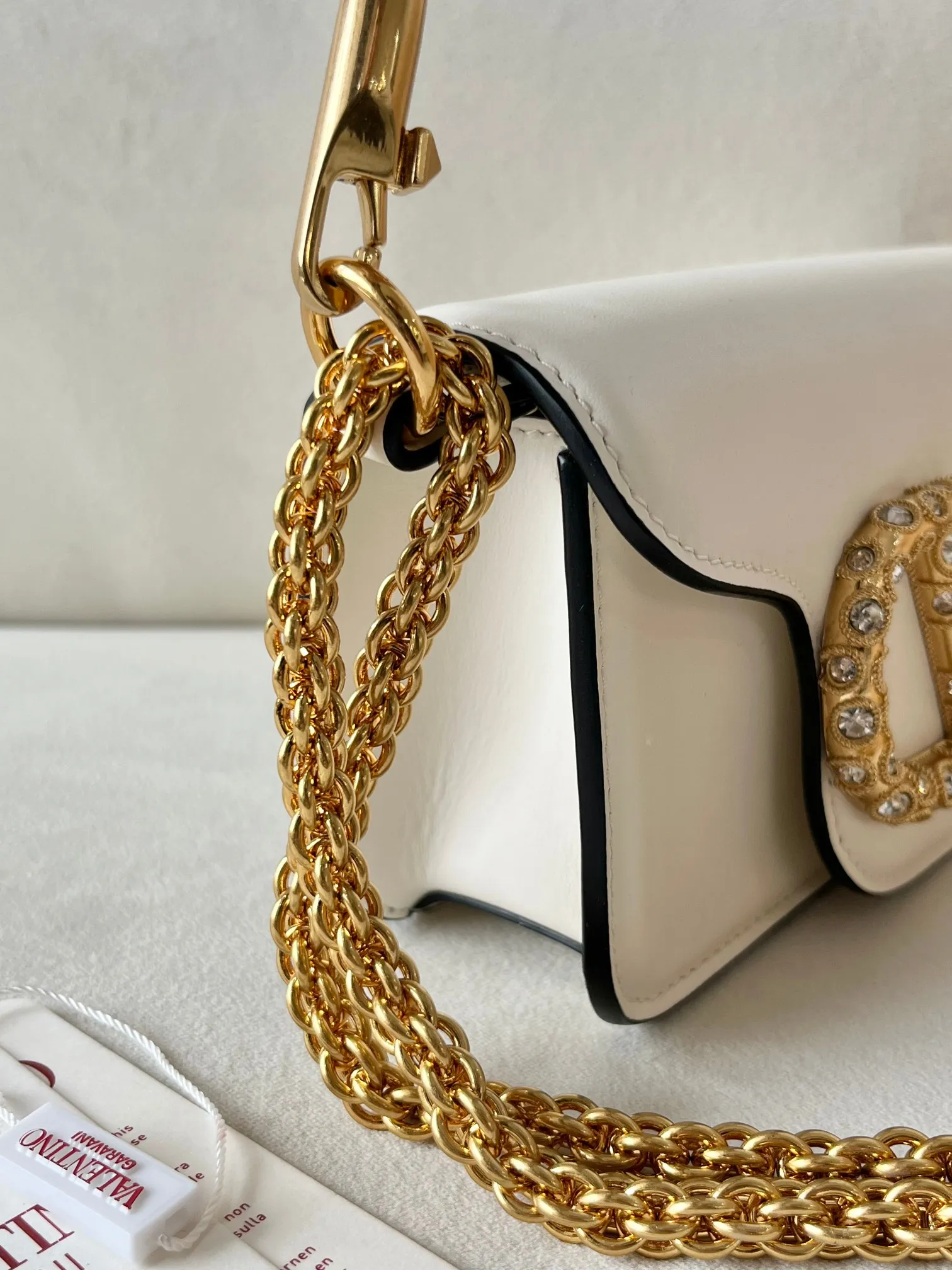 Valentino 白小牛皮ハンドバッグ - 画像 (6)
