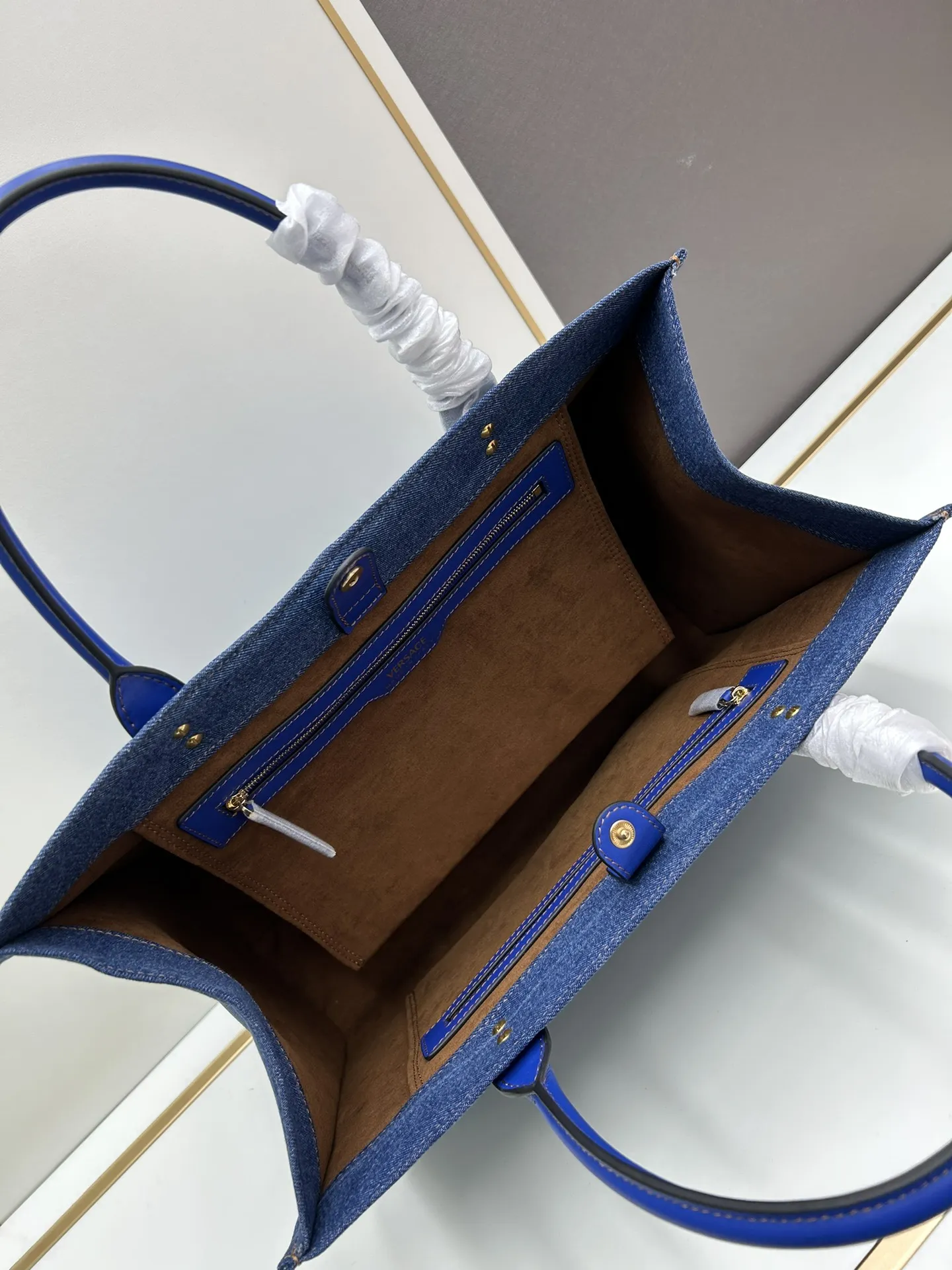 Versace 2023新作デニムトートバッグ ブルー - 画像 (8)