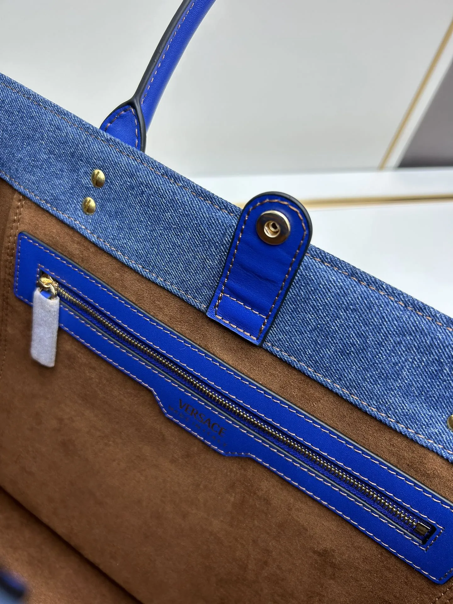 Versace 2023新作デニムトートバッグ ブルー - 画像 (9)