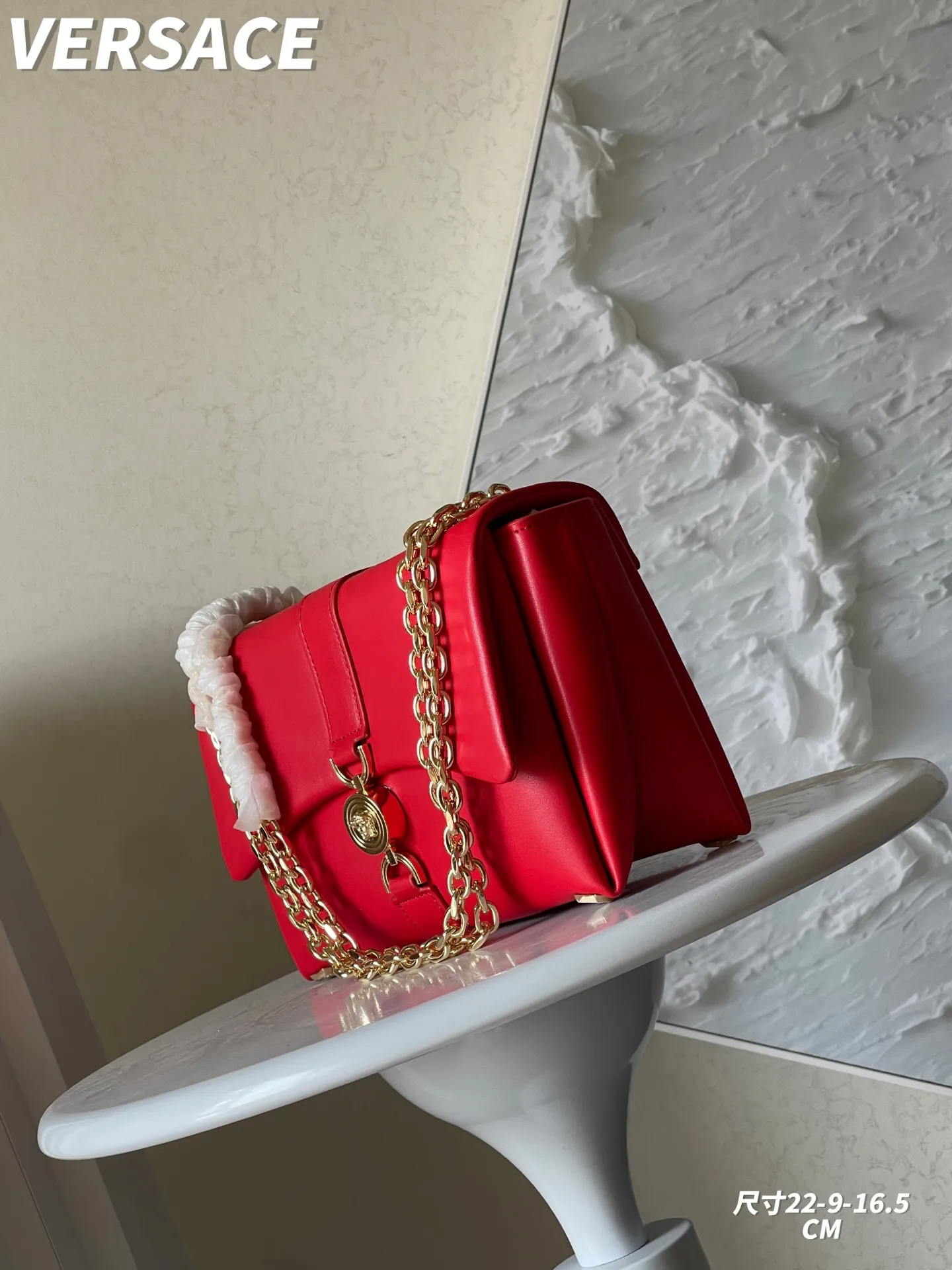 Versaceレッド大胆プリント女性用バッグ - 画像 (3)