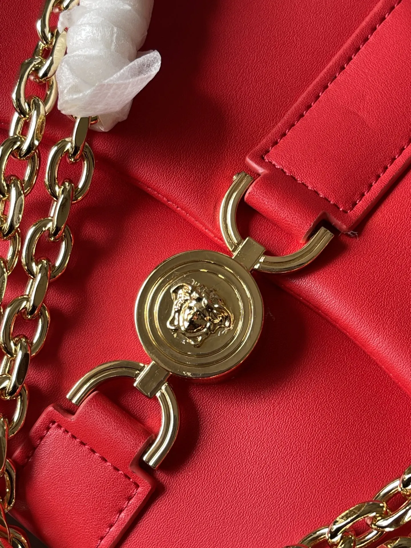 Versaceレッド大胆プリント女性用バッグ - 画像 (5)