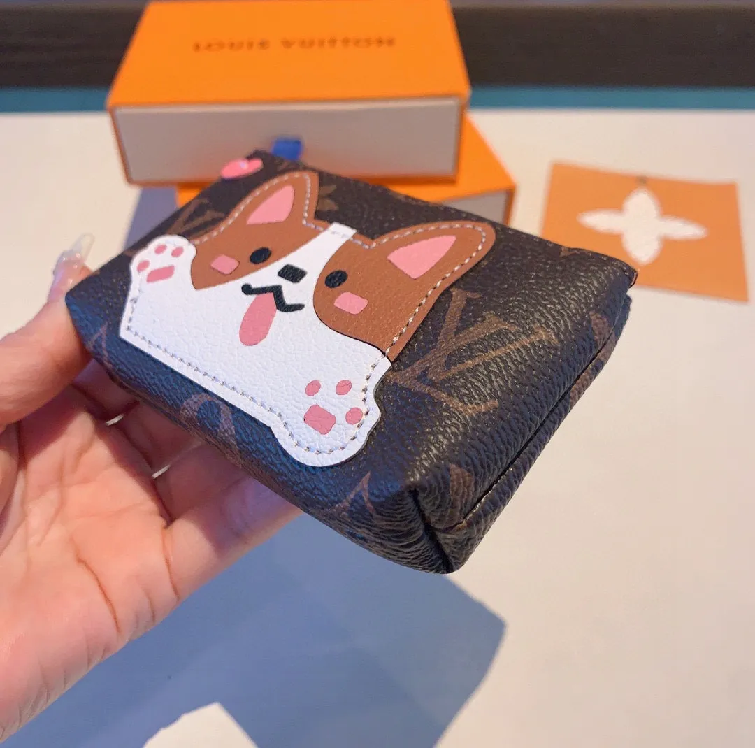 ルイ・戦略 カートゥーン コインポーチ ブラウン ドッグ