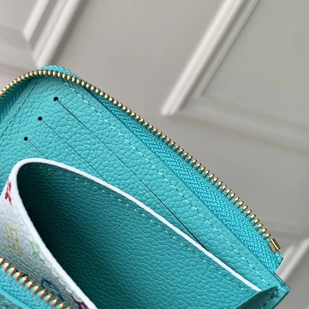 ルイ・モノグラム LVxTM コンパクトウォレット ブルーレザー - 画像 (7)