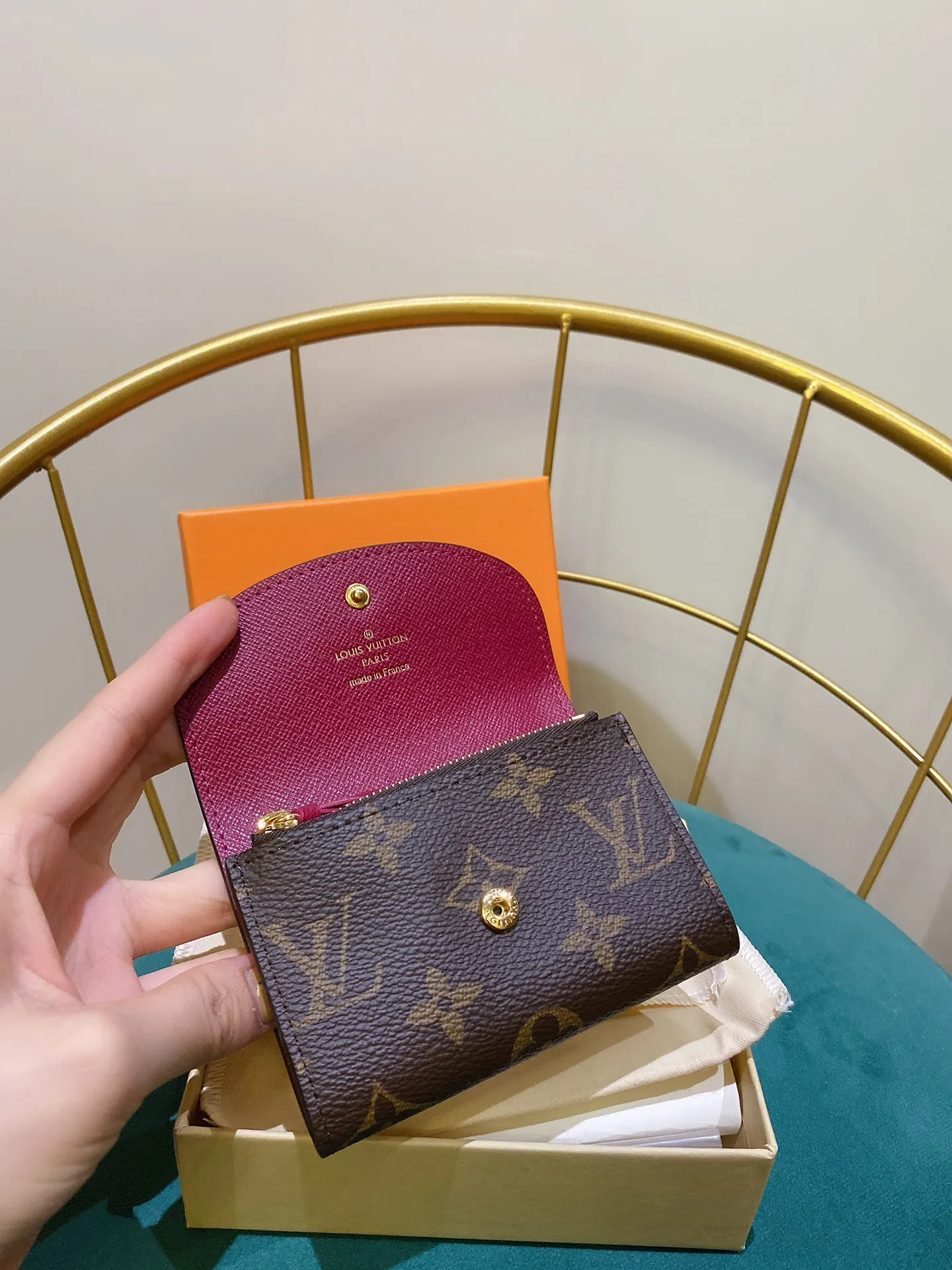 ルイ・ヴィトン モノグラム コインケース パープル スタッド - 画像 (6)
