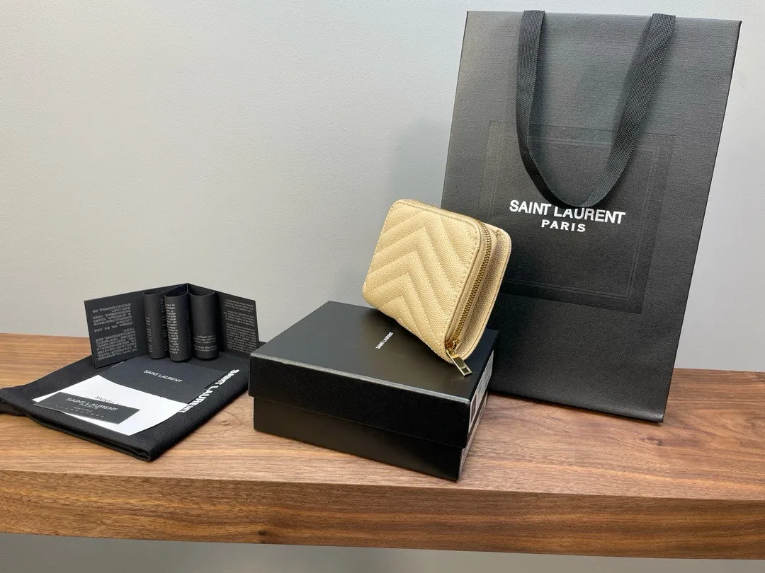 サンローラン カサンドル マトラッセ ウォレット ベージュ - 画像 (8)