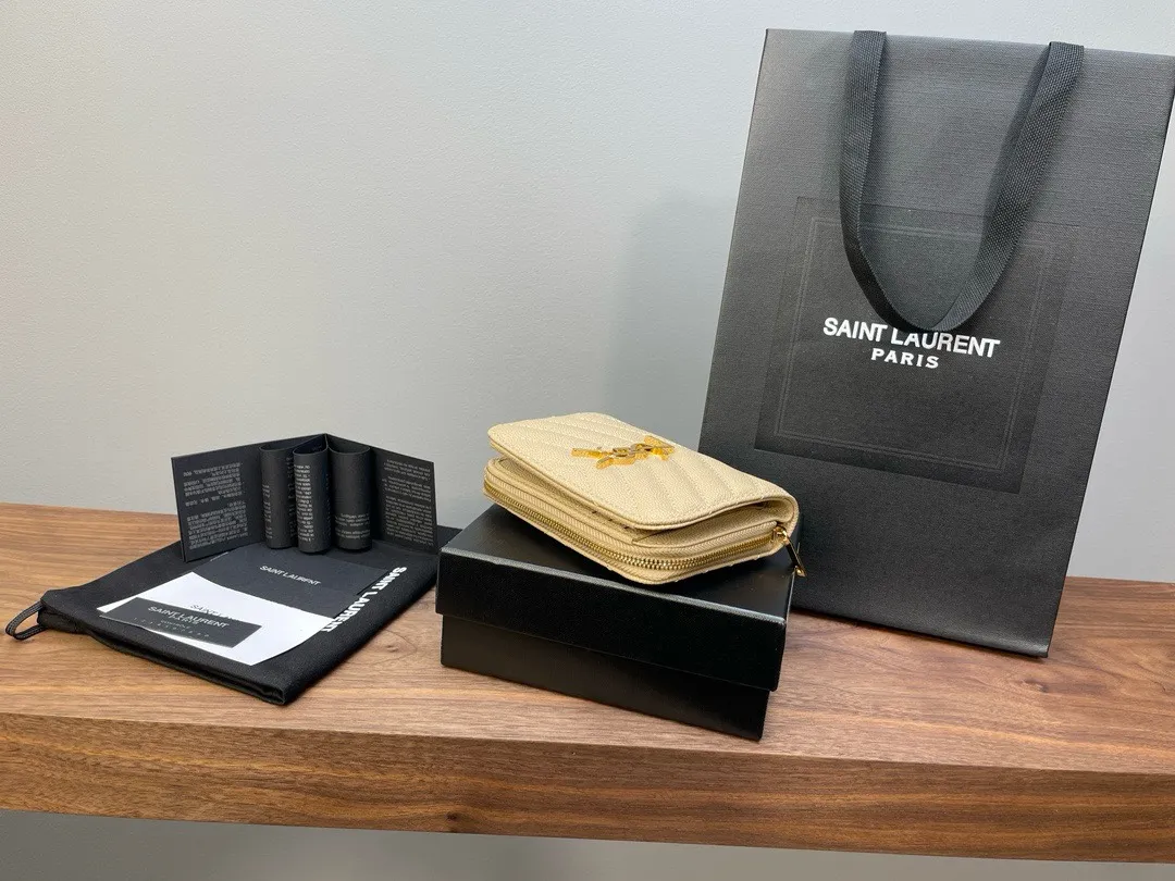 サンローラン カサンドル マトラッセ ウォレット ベージュ - 画像 (9)