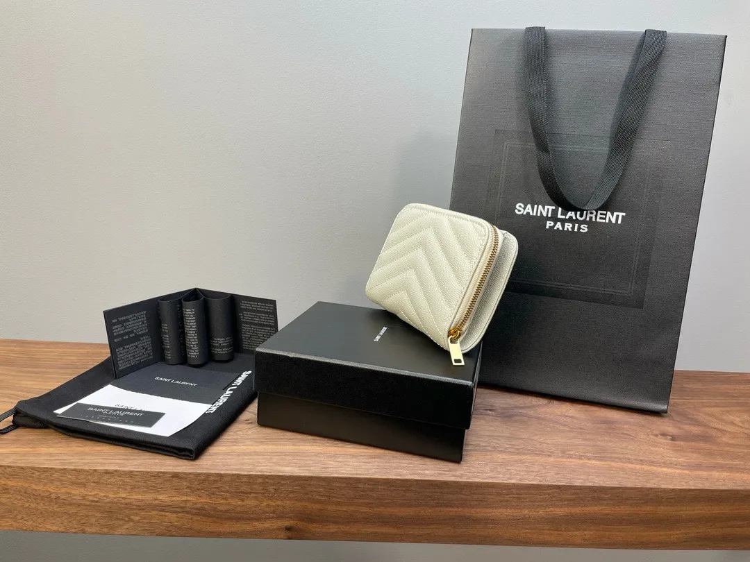 サンローラン カサンドル マトラッセ ウォレット クリーム - 画像 (4)