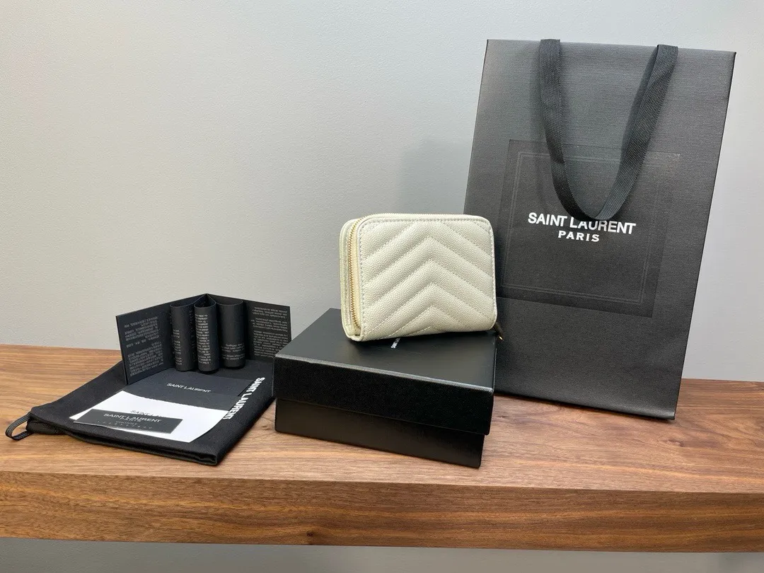 サンローラン カサンドル マトラッセ ウォレット クリーム - 画像 (5)