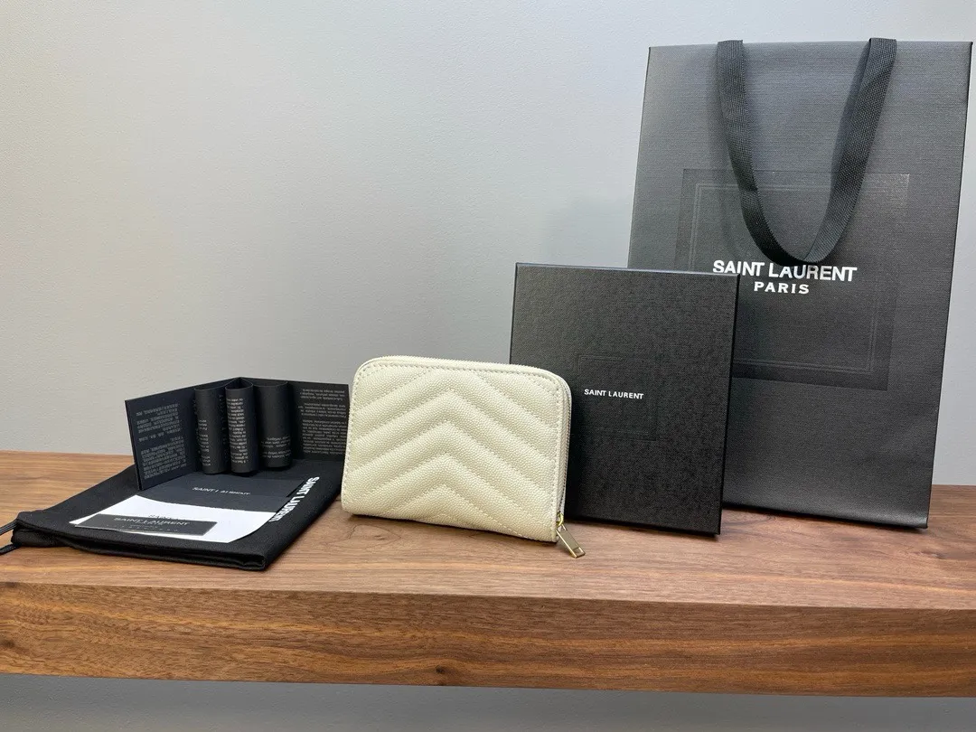 サンローラン カサンドル マトラッセ ウォレット クリーム - 画像 (6)