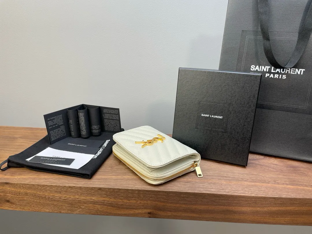 サンローラン カサンドル マトラッセ ウォレット クリーム - 画像 (7)