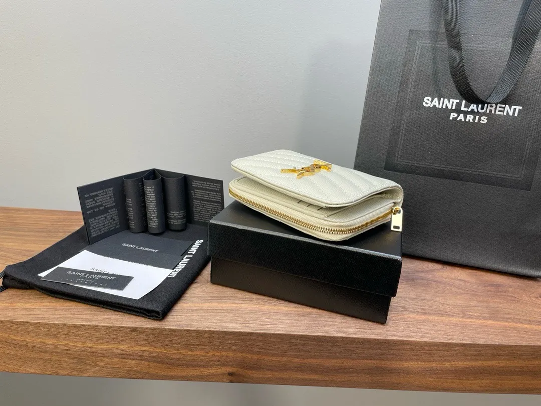 サンローラン カサンドル マトラッセ ウォレット クリーム - 画像 (8)