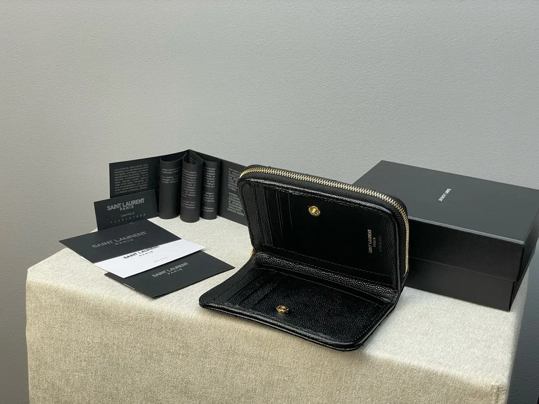 サンローラン カサンドル マトラッセ ウォレット ブラック ゴールド - 画像 (10)