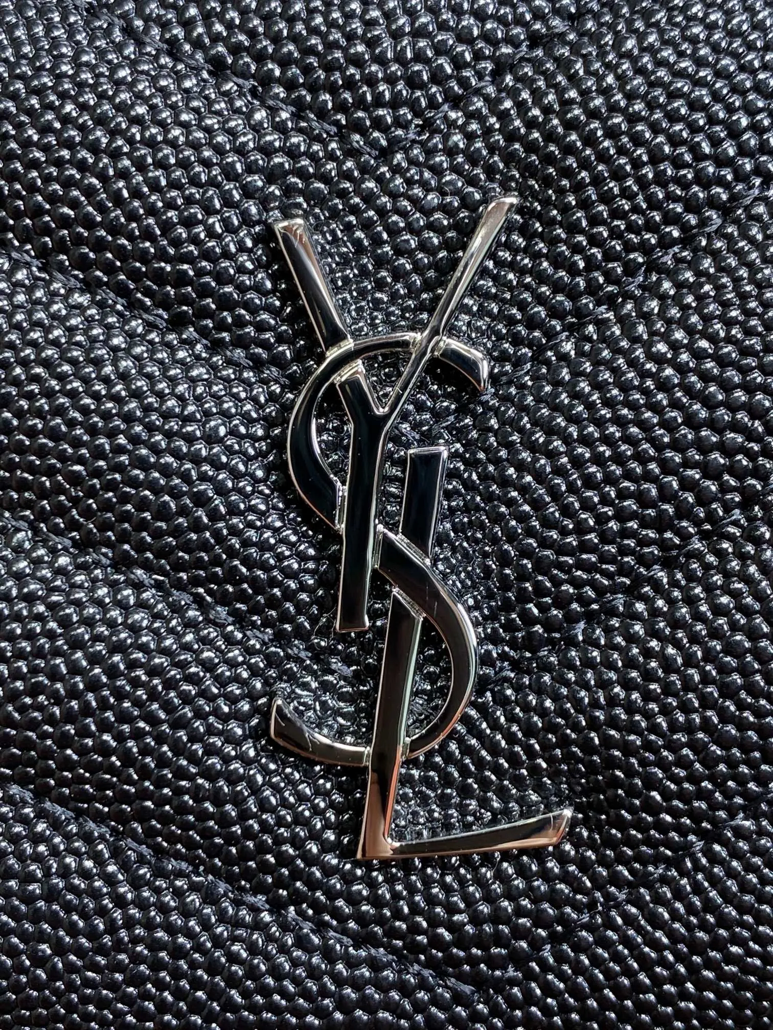 YSL サンローラン キャビアウォレット ブラック キルティング - 画像 (6)