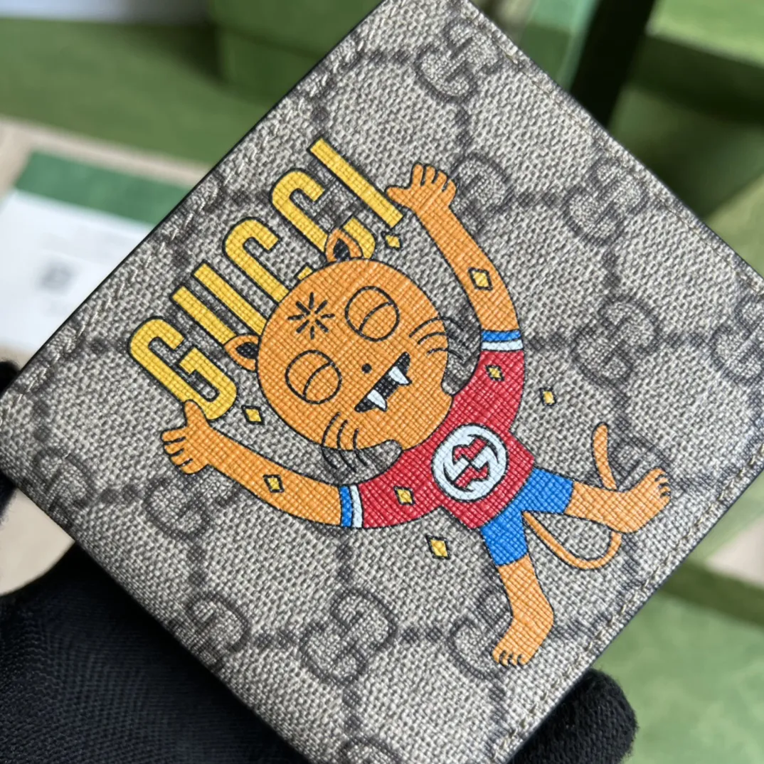 グッチ ラブパレード ウォレット 451268 ベージュ キャットプリント - 画像 (6)