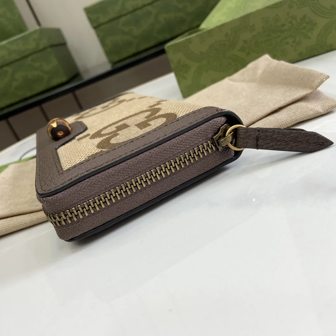 グッチ アリア バンブーウォレット ブラウン キャンバス GG - 画像 (7)