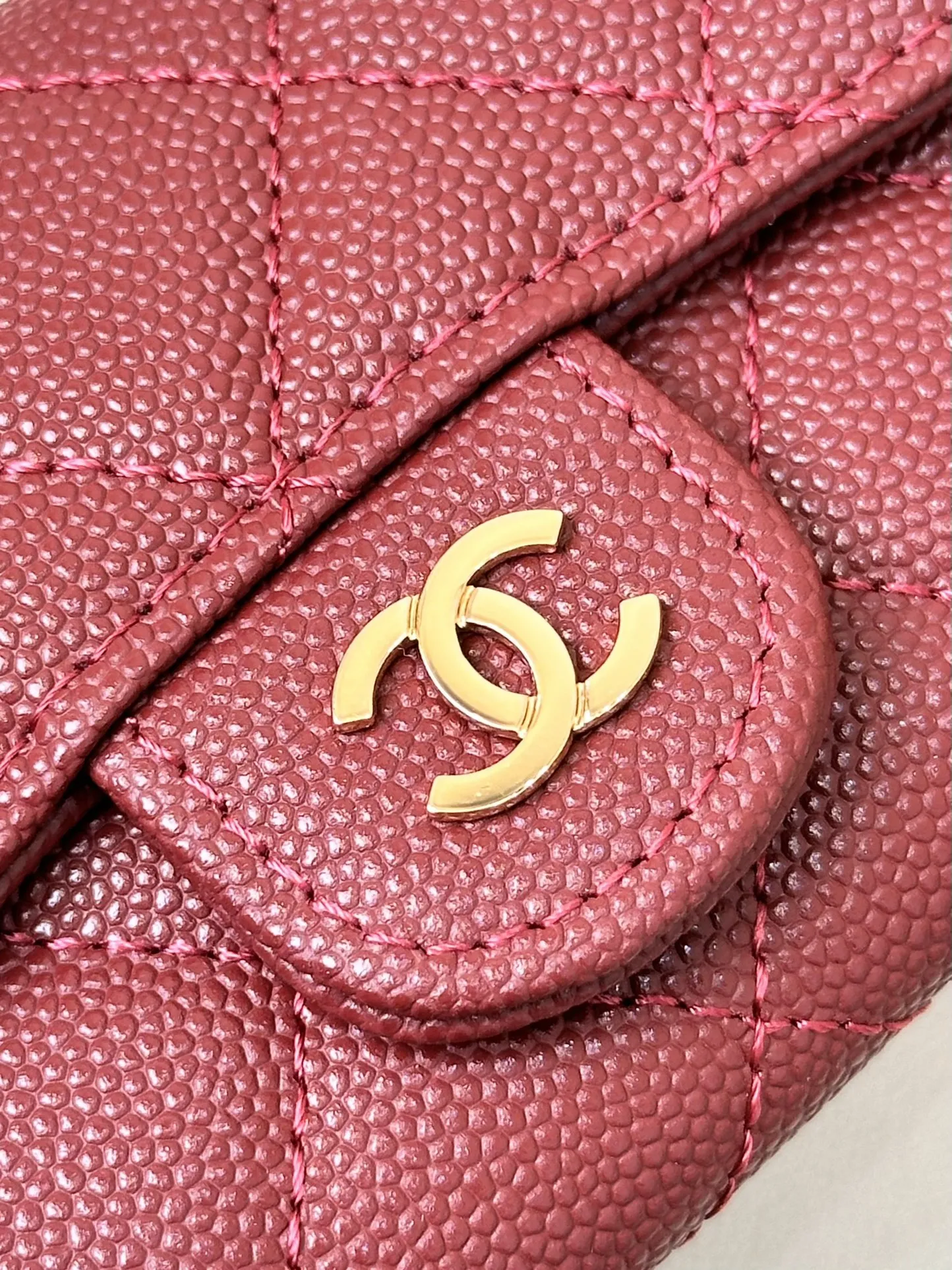 シャネル クラシック フラップ コインパース レッド キルティング - 画像 (5)