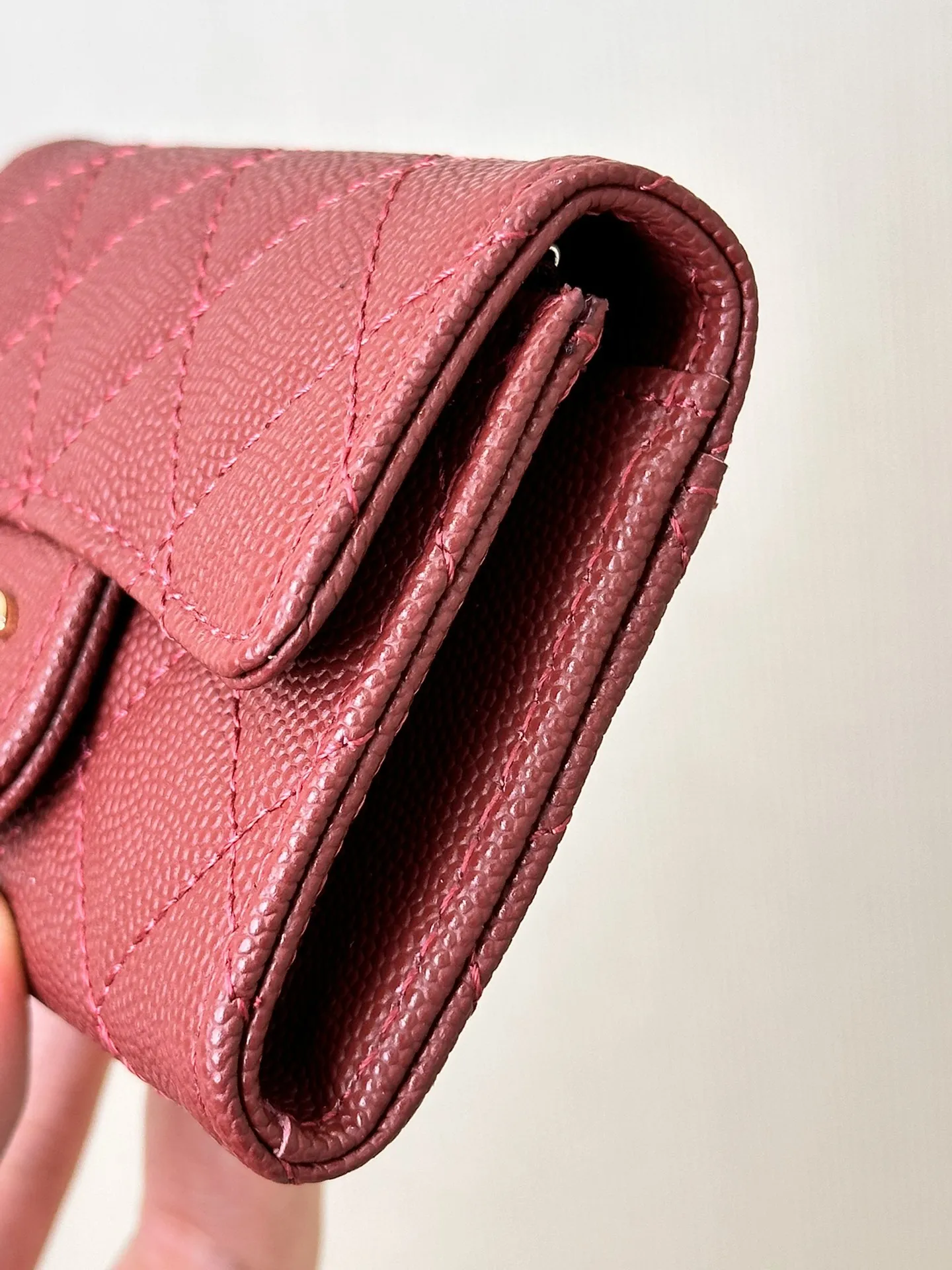 シャネル クラシック フラップ コインパース レッド キルティング - 画像 (6)