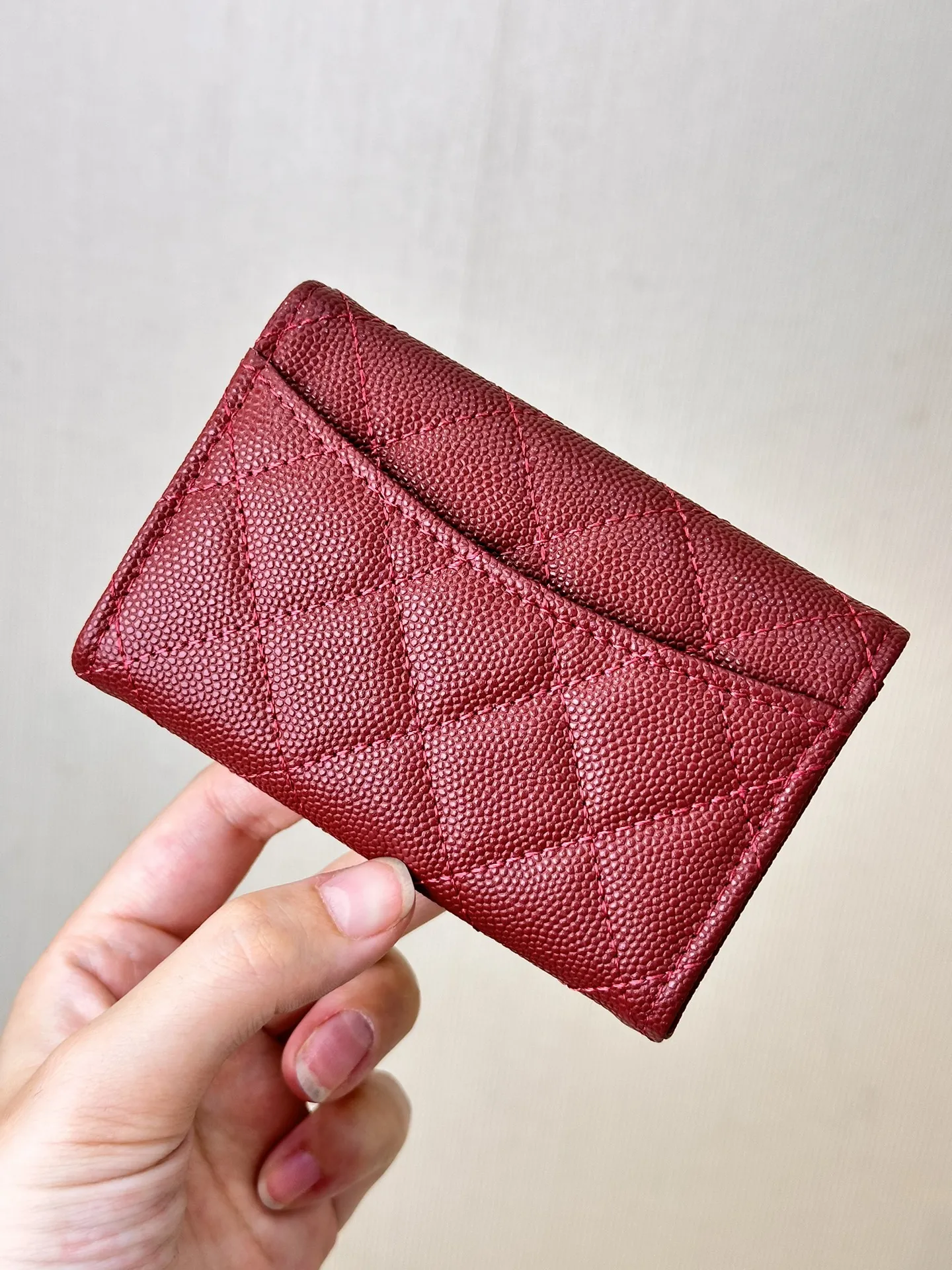 シャネル クラシック フラップ コインパース レッド キルティング - 画像 (7)