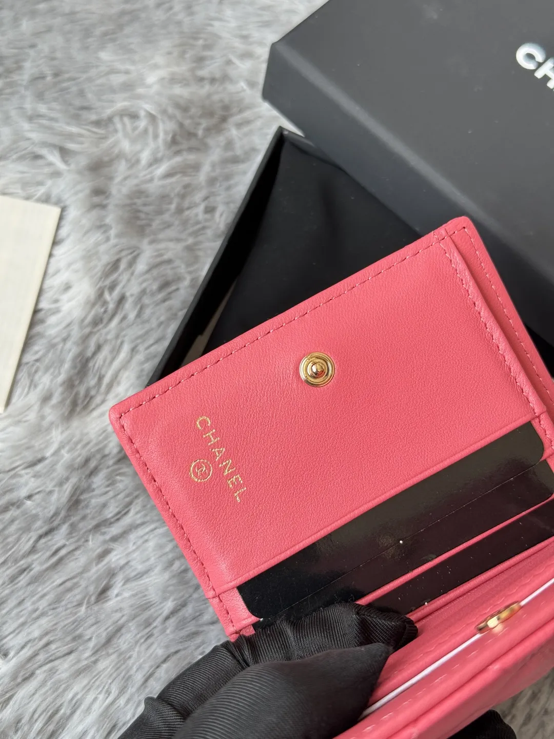 シャネル A84028 ピンク キルティング ウォレット - 画像 (9)