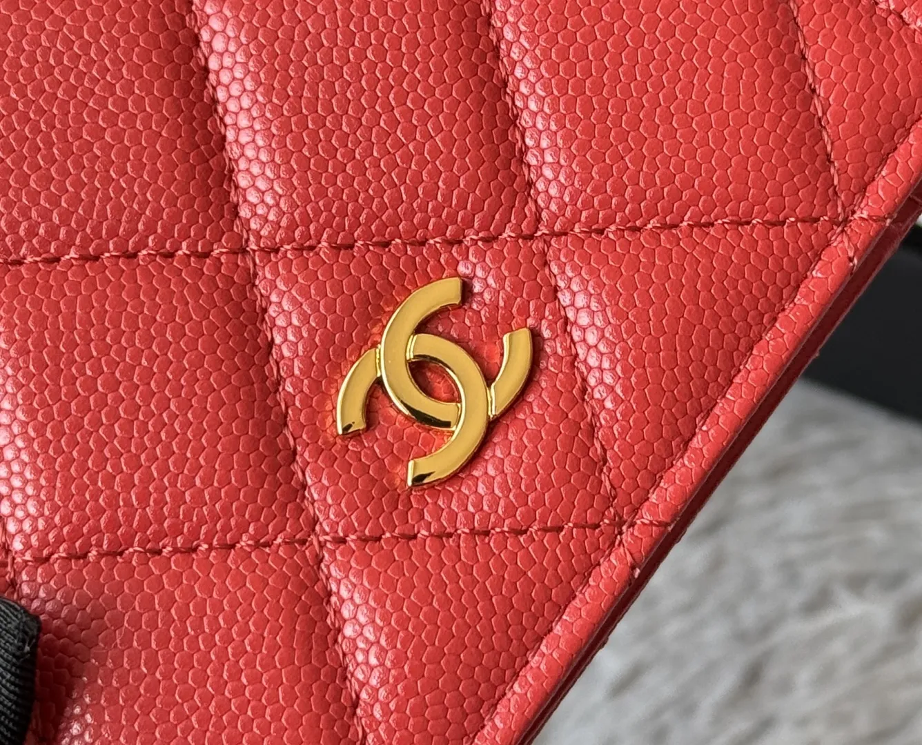 シャネル A84028 レッド キルティング ウォレット - 画像 (6)