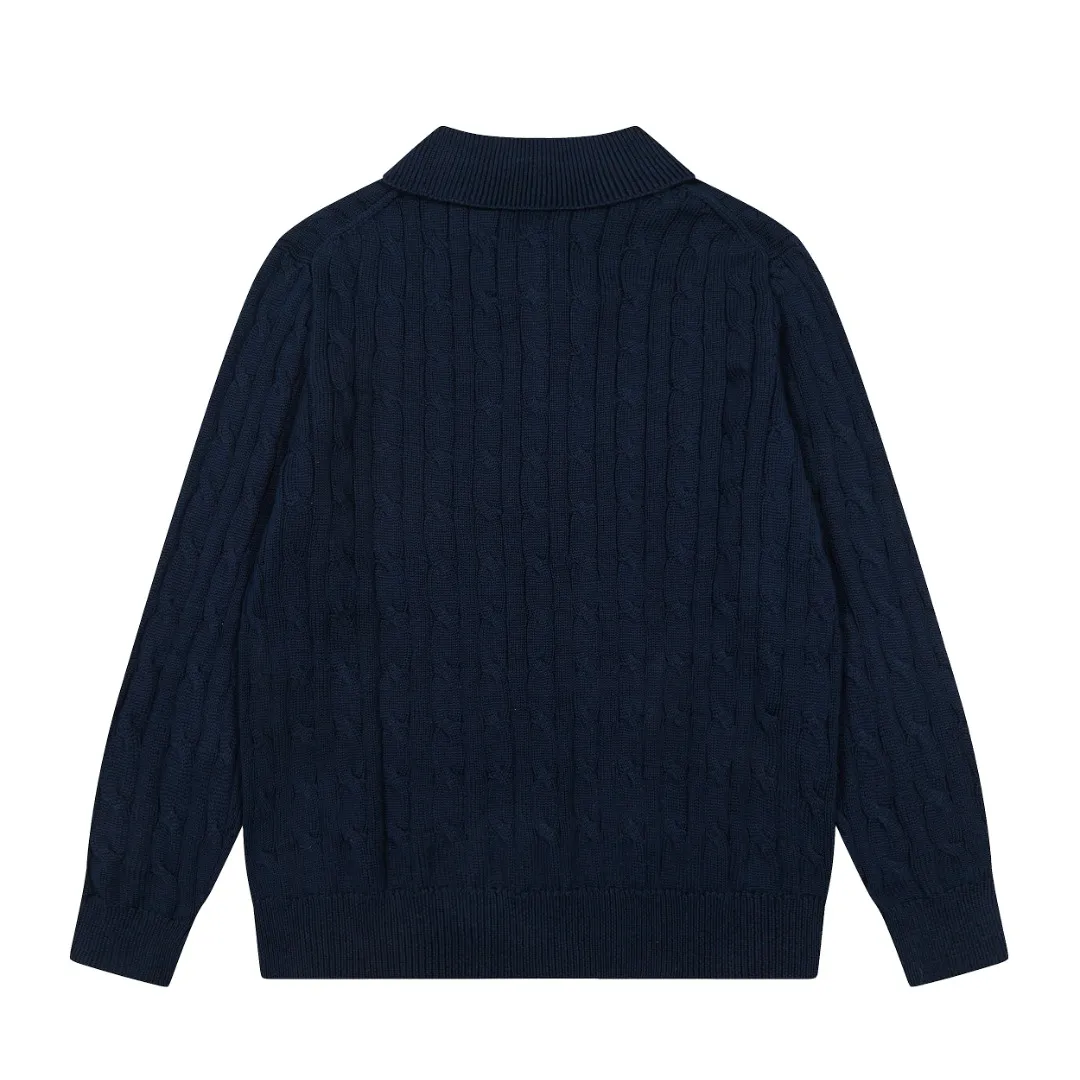 Ralph Lauren Polo Cable Knit Sweater Navy - Image 3