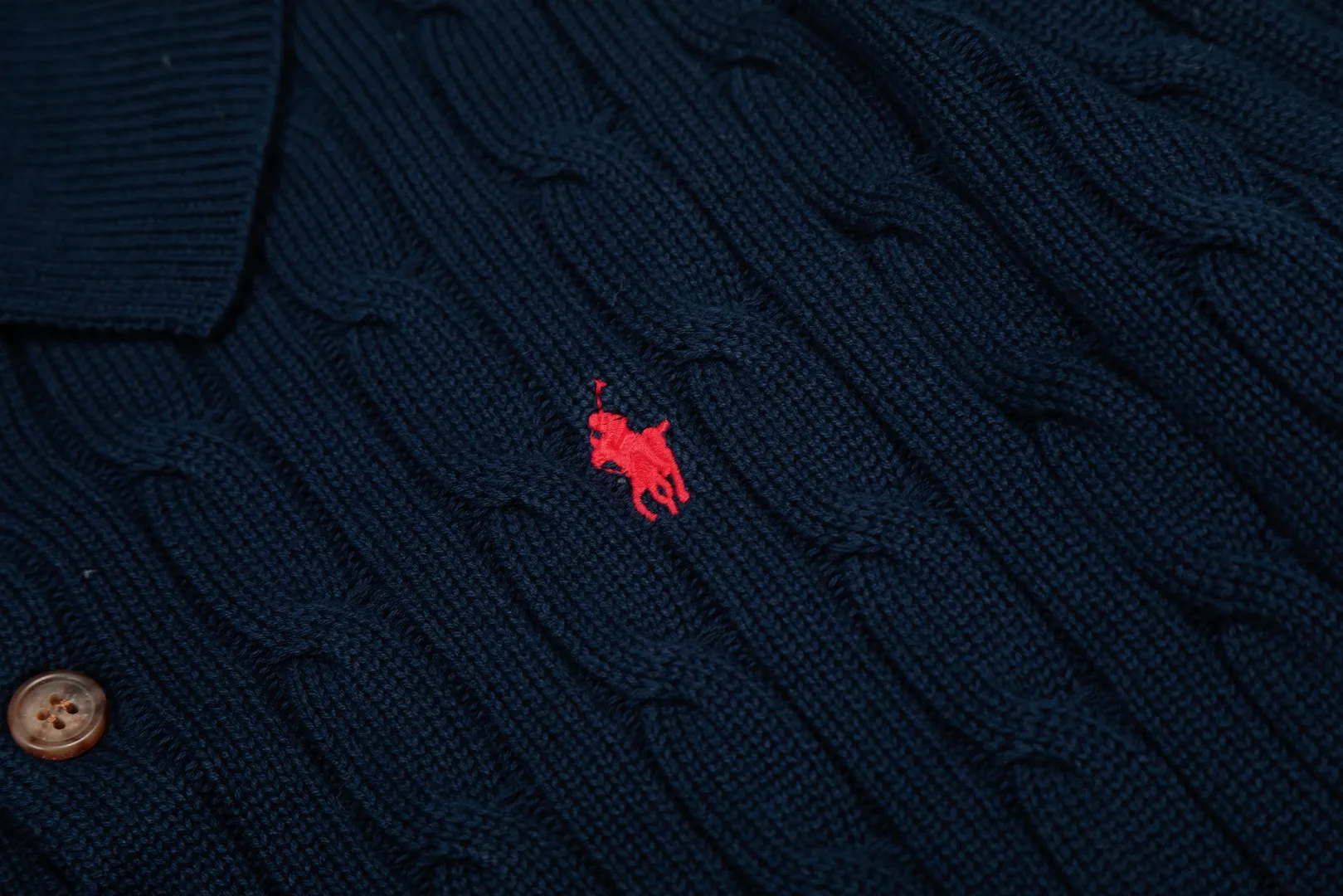 Ralph Lauren Polo Cable Knit Sweater Navy - Image 6
