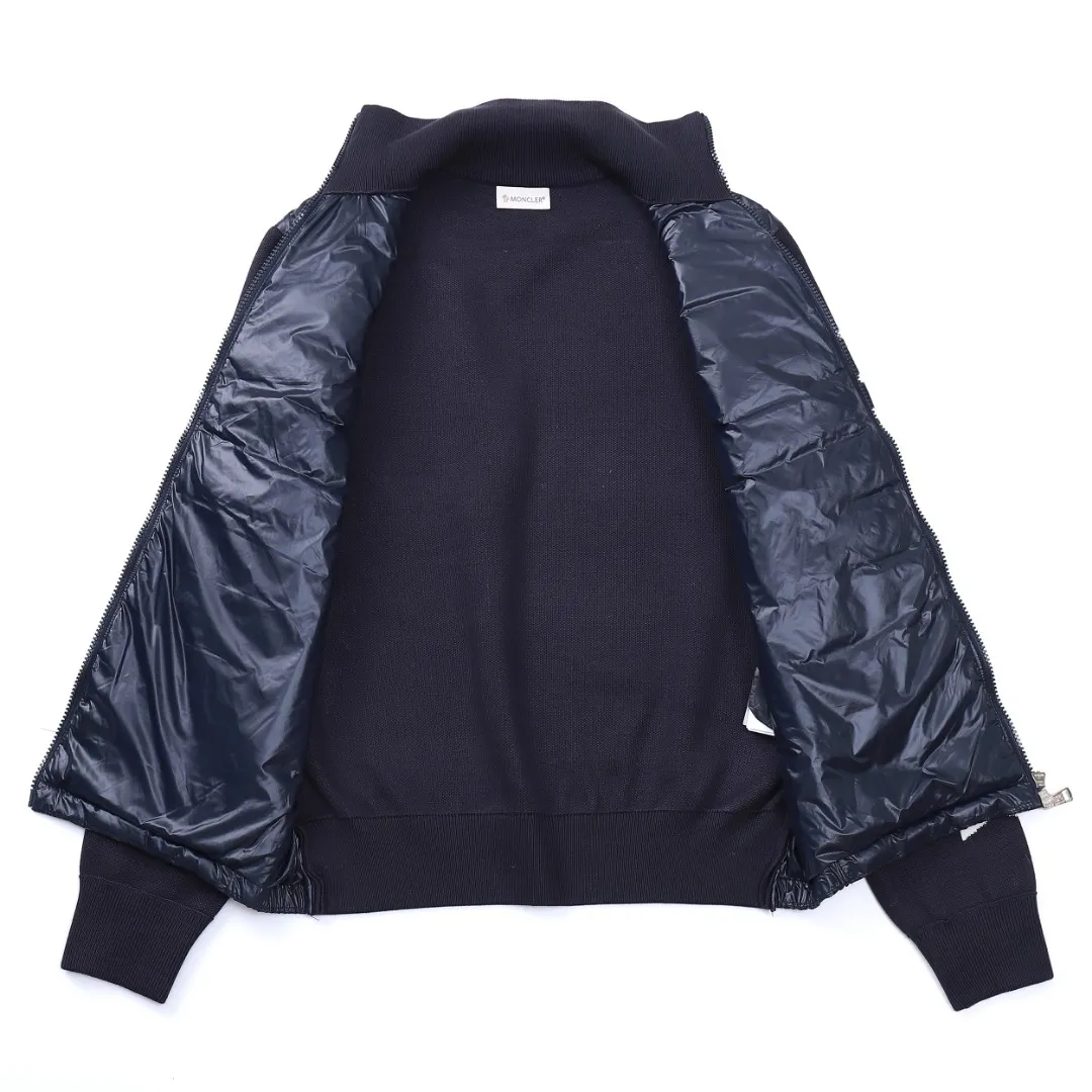 Moncler M29 Knit Down Jacket Navy Blue - Image 3