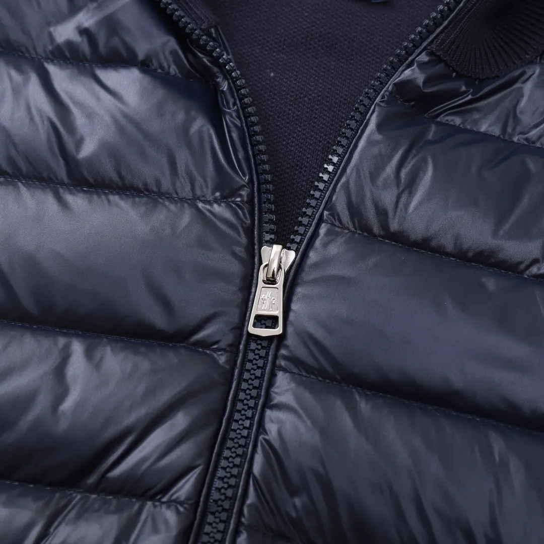 Moncler M29 Knit Down Jacket Navy Blue - Image 12