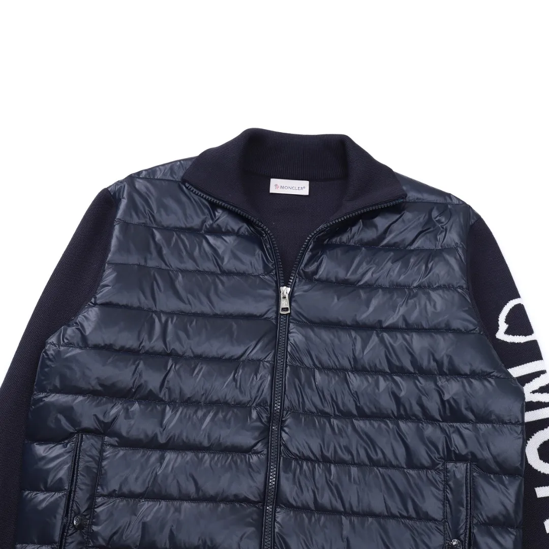 Moncler M29 Knit Down Jacket Navy Blue - Image 5