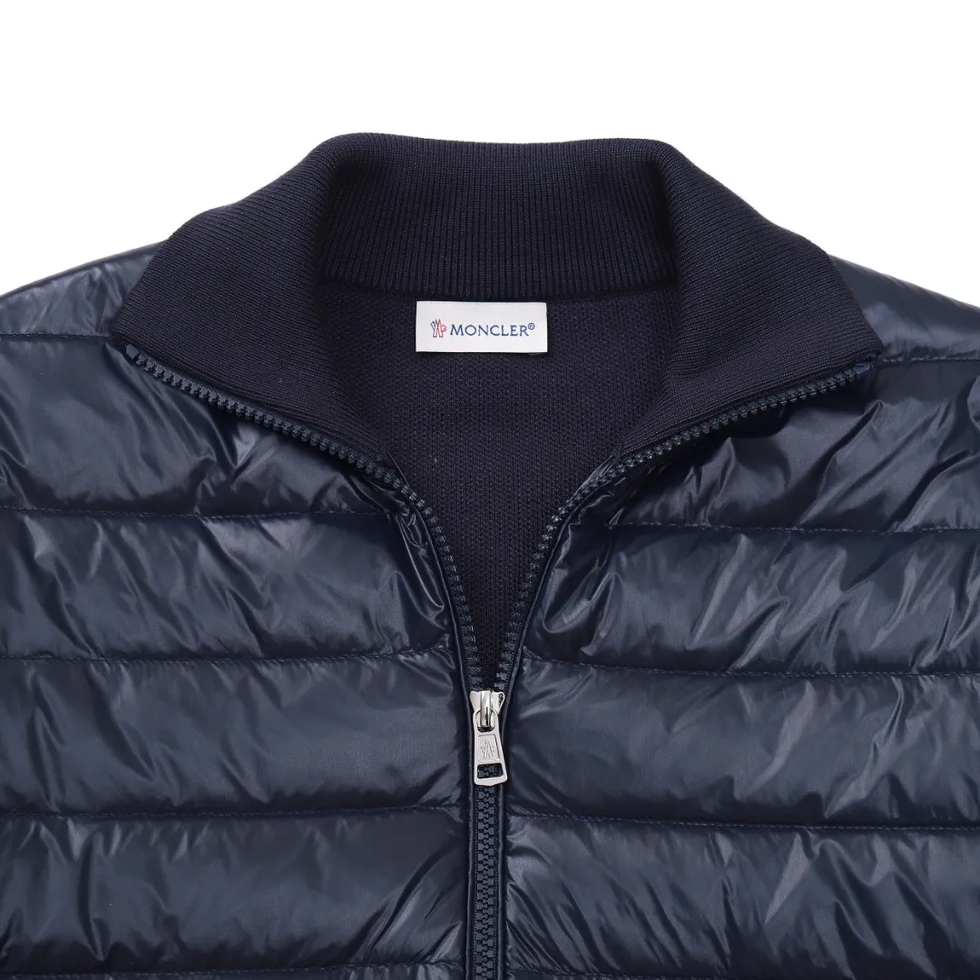 Moncler M29 Knit Down Jacket Navy Blue - Image 7