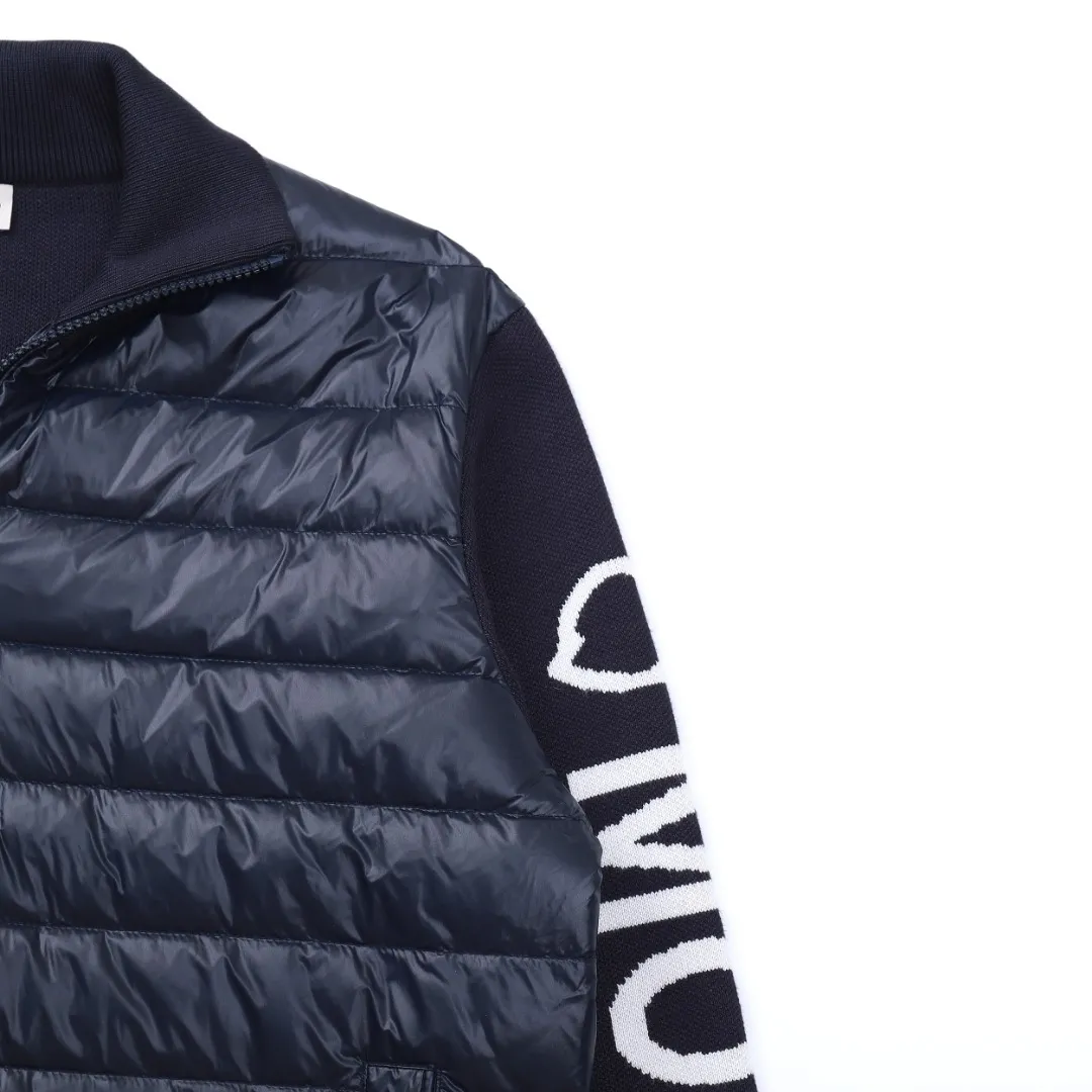 Moncler M29 Knit Down Jacket Navy Blue - Image 8