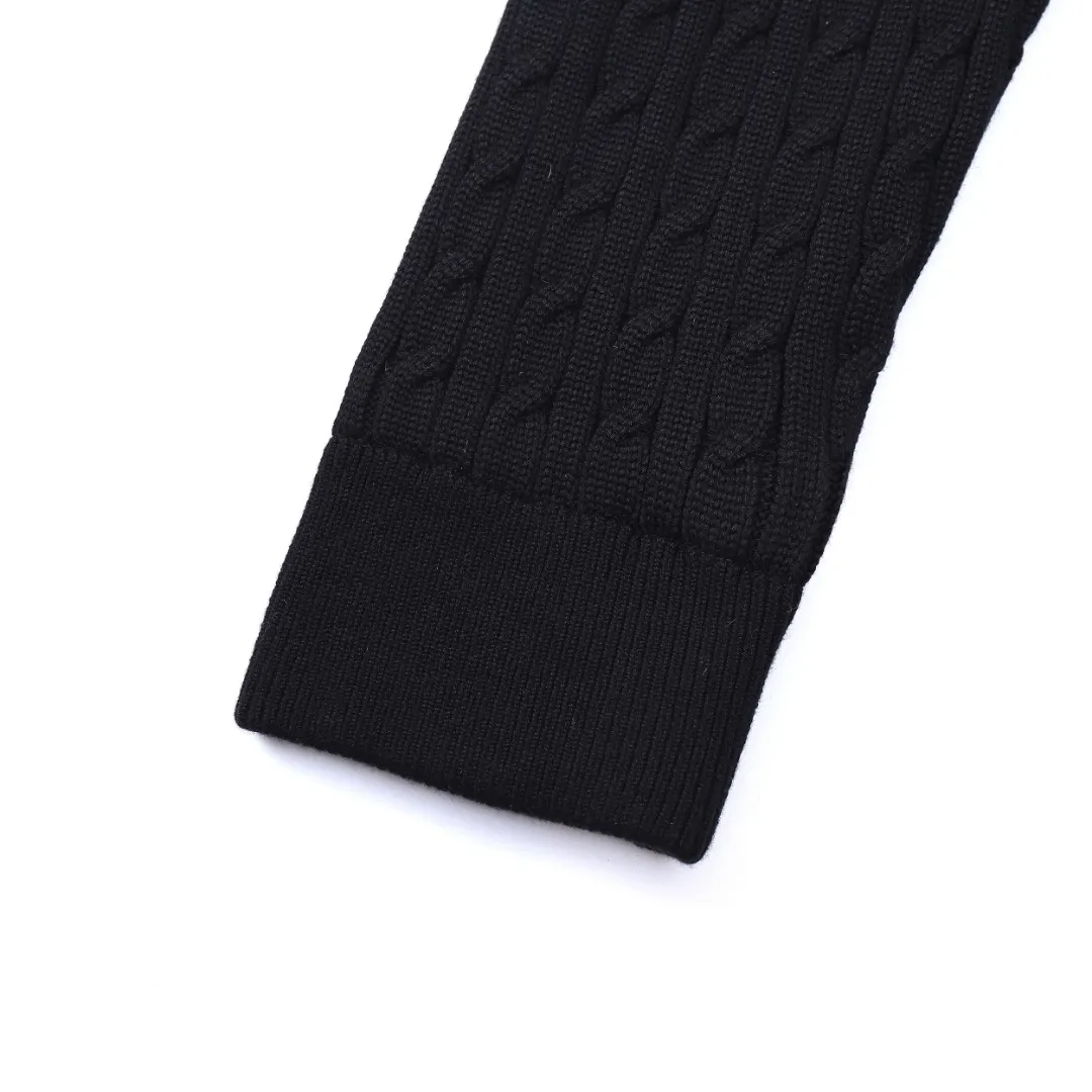 Moncler Knit Down Jacket Black Stand Collar - Image 12