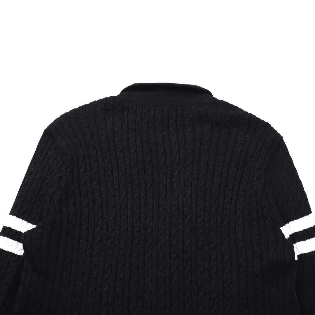 Moncler Knit Down Jacket Black Stand Collar - Image 6