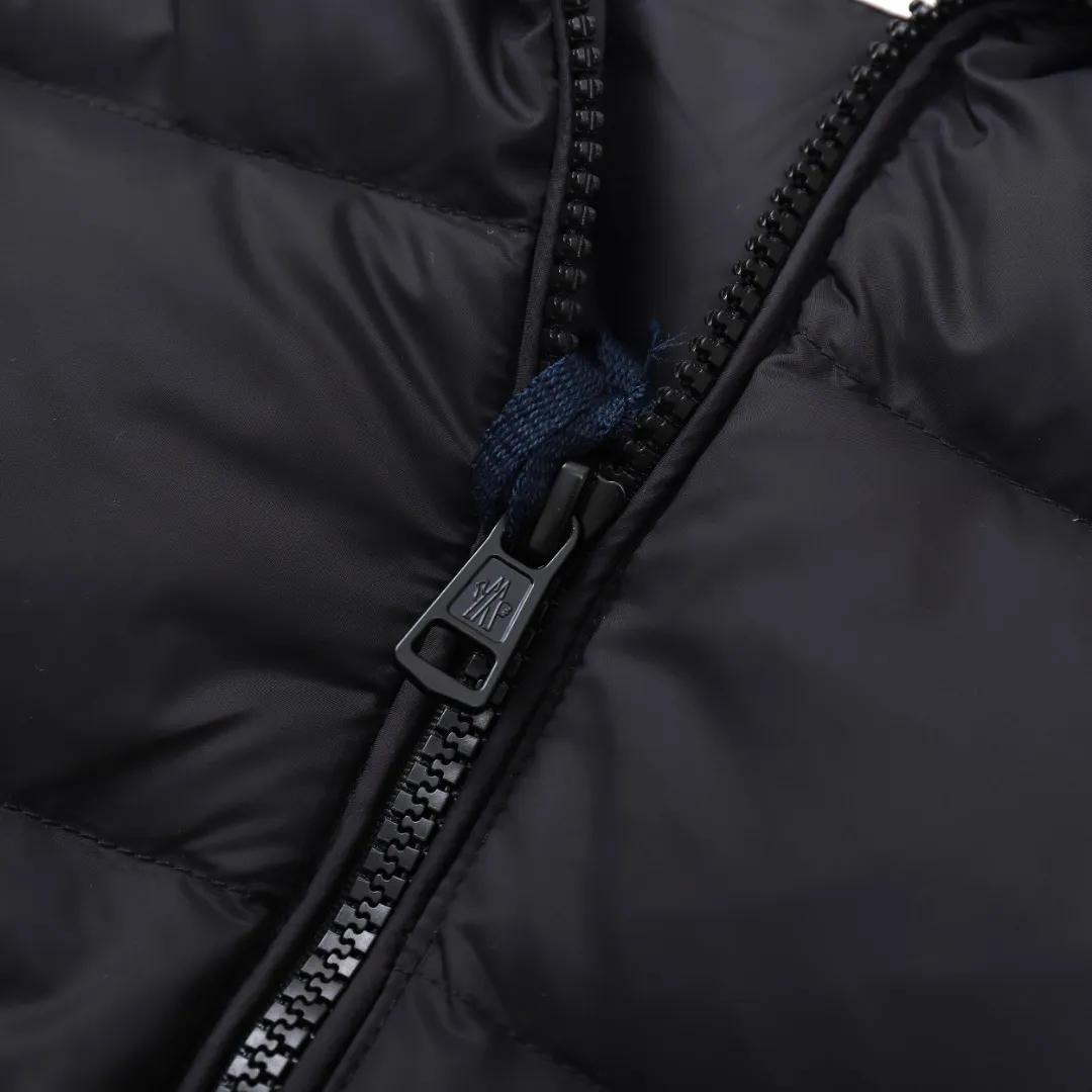 Moncler Knit Down Jacket Black Stand Collar - Image 11