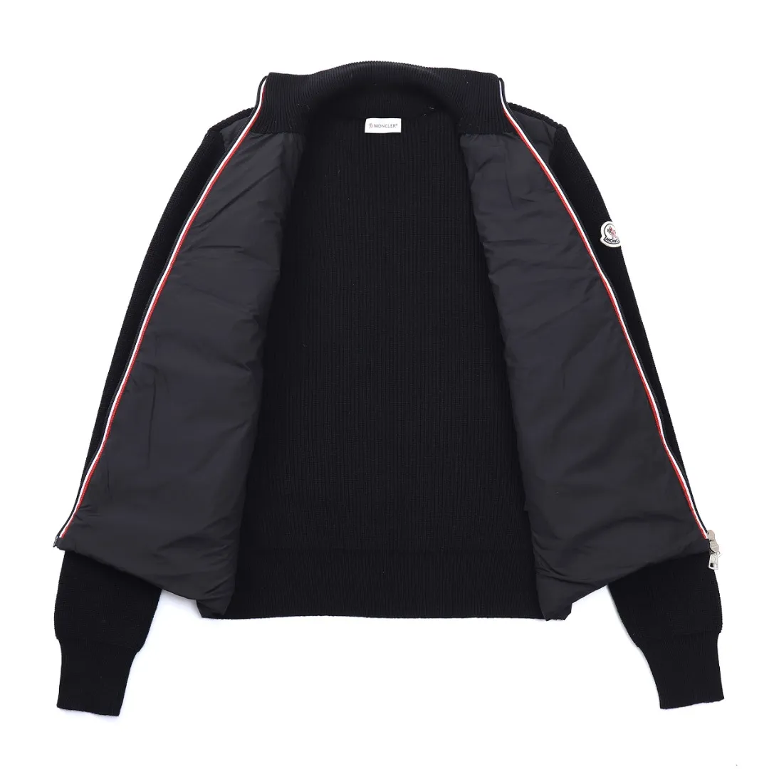 Moncler M32 Knit Down Jacket Black - Image 3