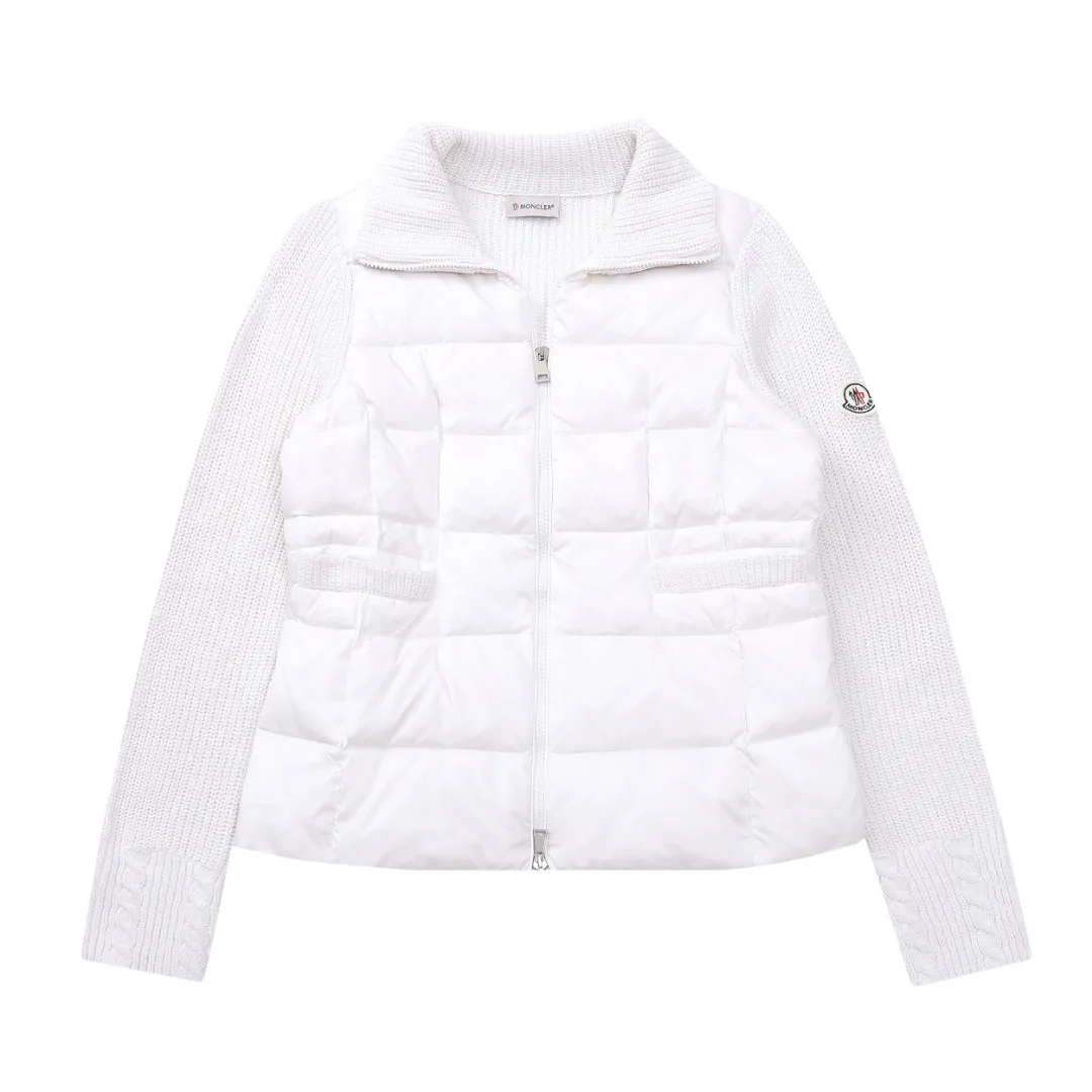 Moncler M30 Knit Down Jacket White