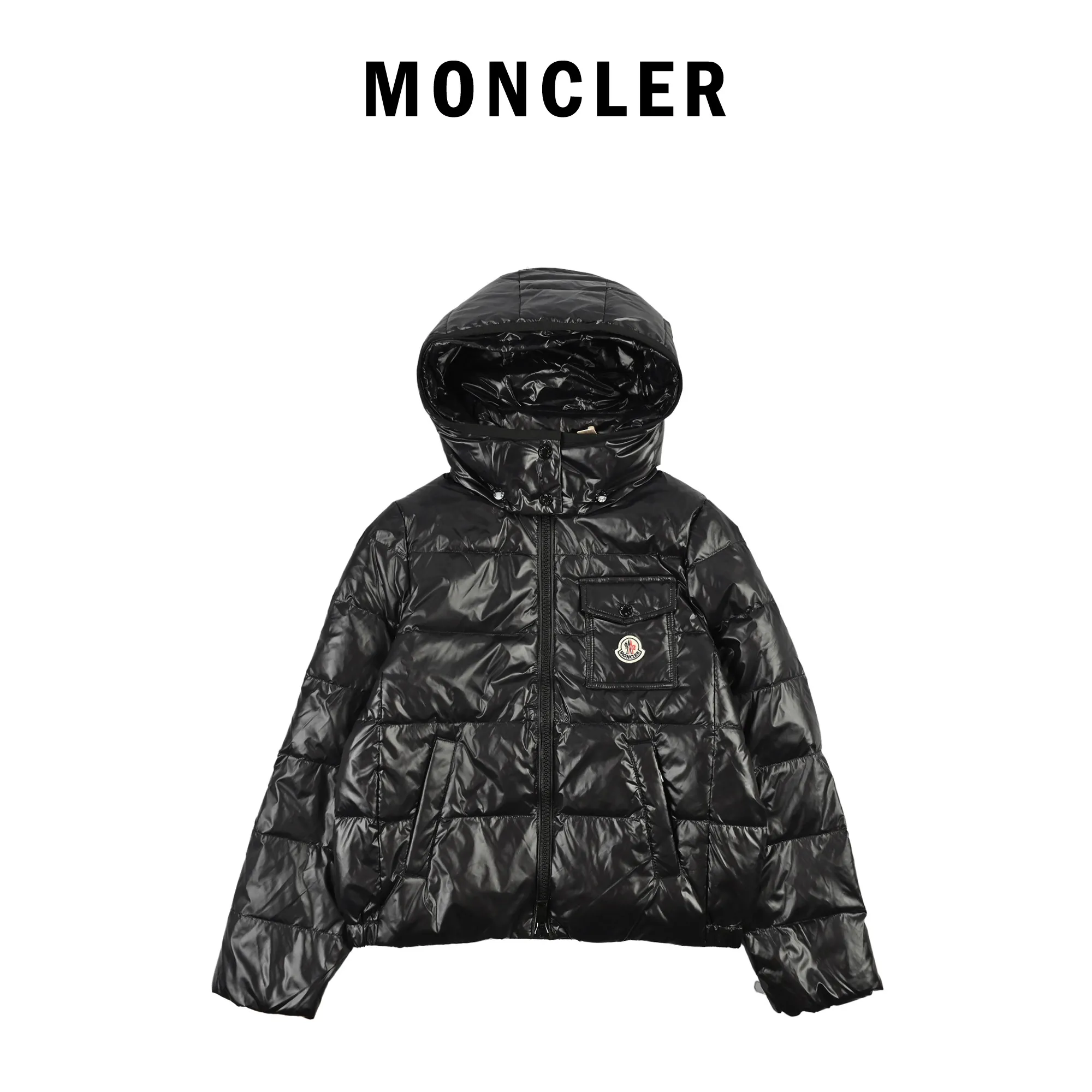 Moncler Andro Short Hooded Puffer Jacket Black