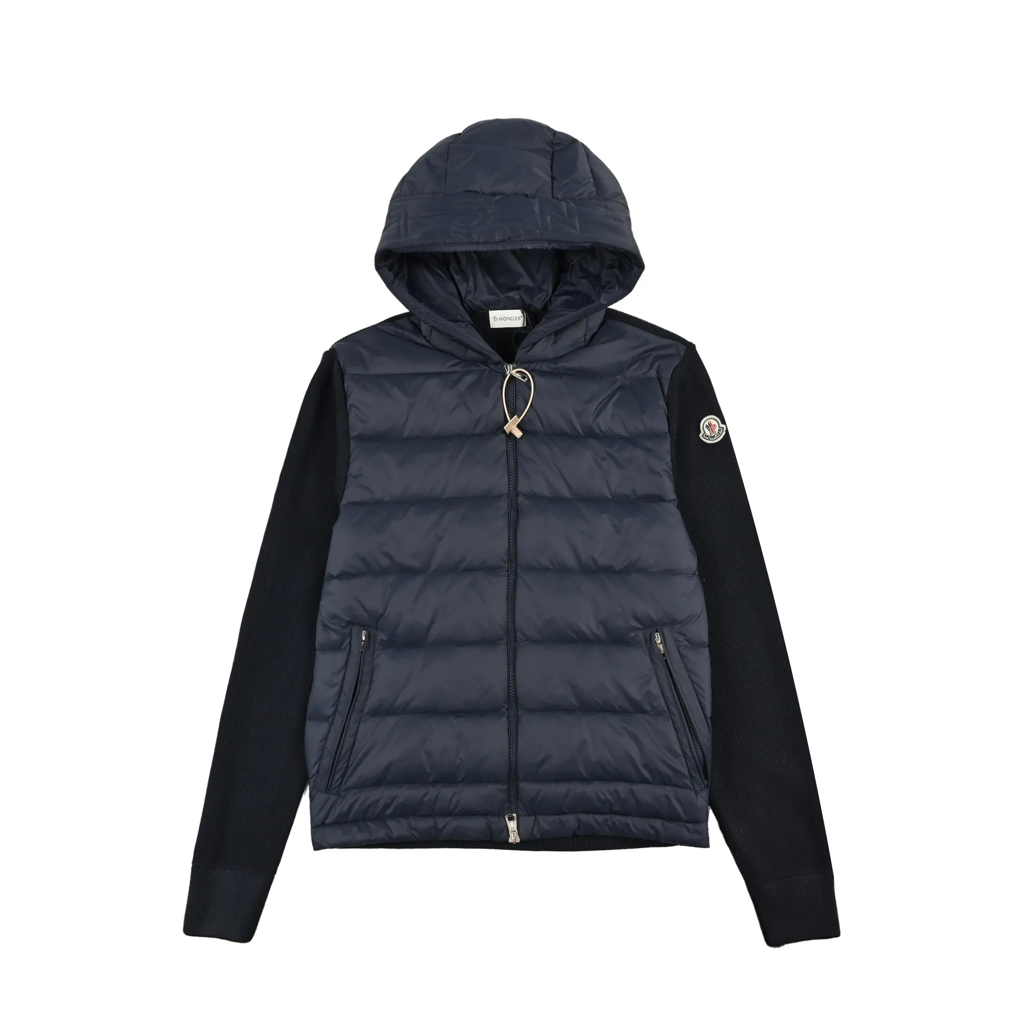 Moncler Knit Hooded Down Jacket Black - Image 4