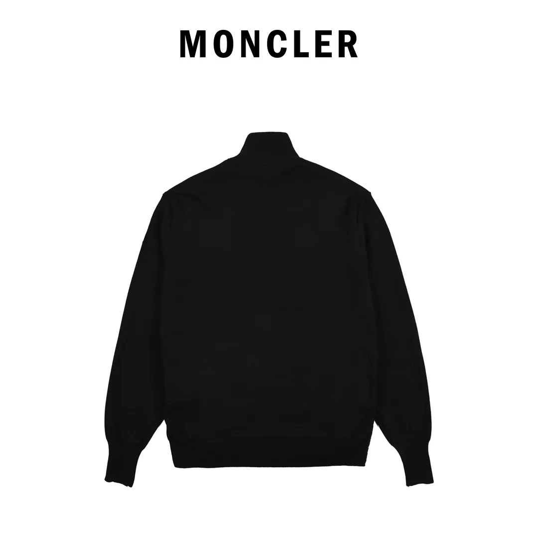 Moncler Knit Down Jacket Black Stand Collar - Image 3