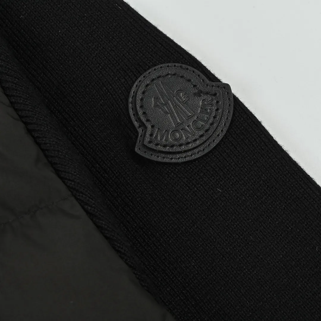 Moncler Knit Down Jacket Black Stand Collar - Image 13