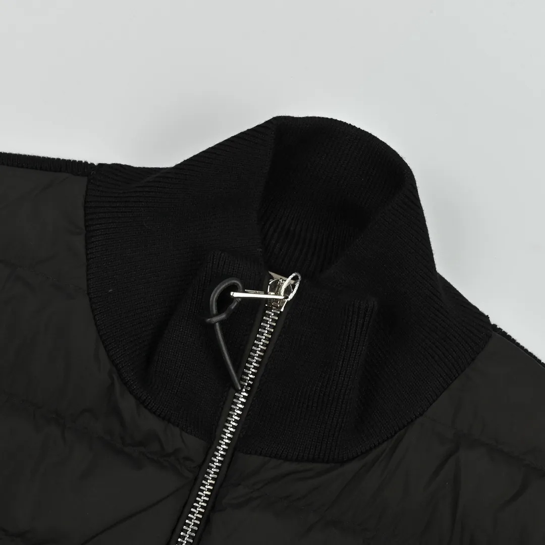 Moncler Knit Down Jacket Black Stand Collar - Image 11