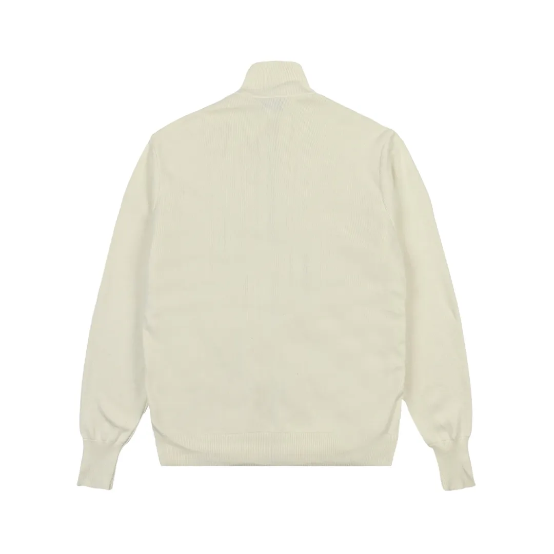 Moncler Knit Down Jacket White Stand Collar - Image 5