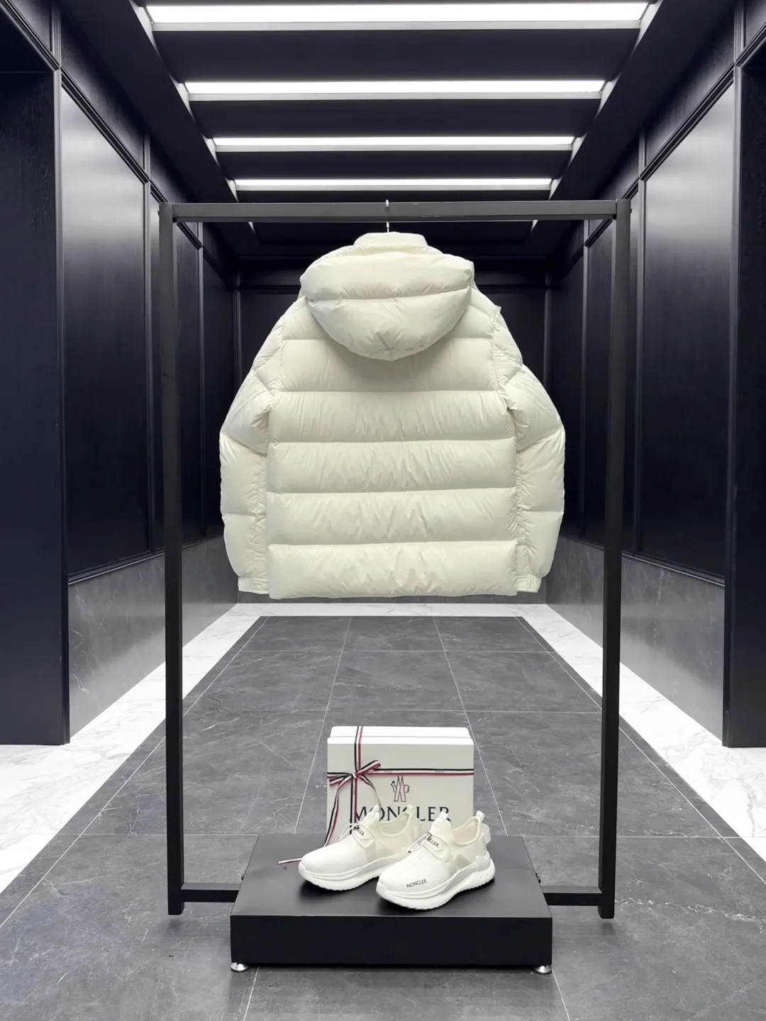 Moncler Maya 70 Down Jacket Cream White - Image 10
