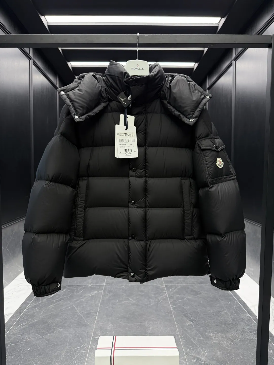 Moncler Maya 70 Down Jacket Black Matte - Image 5