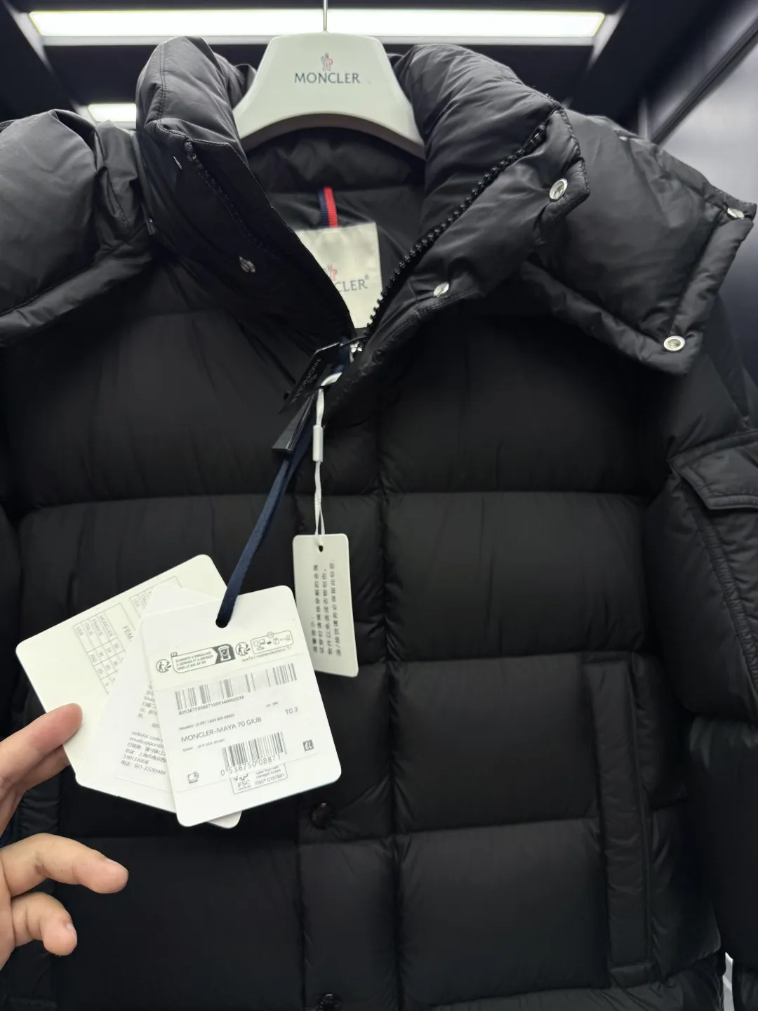 Moncler Maya 70 Down Jacket Black Matte - Image 6