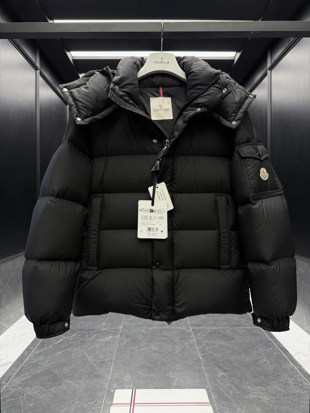 Moncler Maya 70 Down Jacket Black Matte - Image 7
