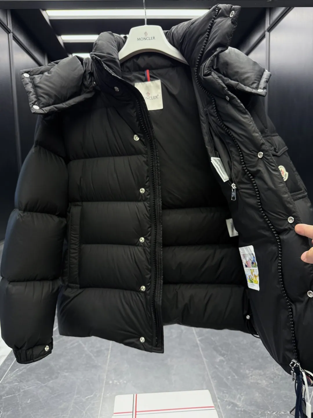Moncler Maya 70 Down Jacket Black Matte - Image 9