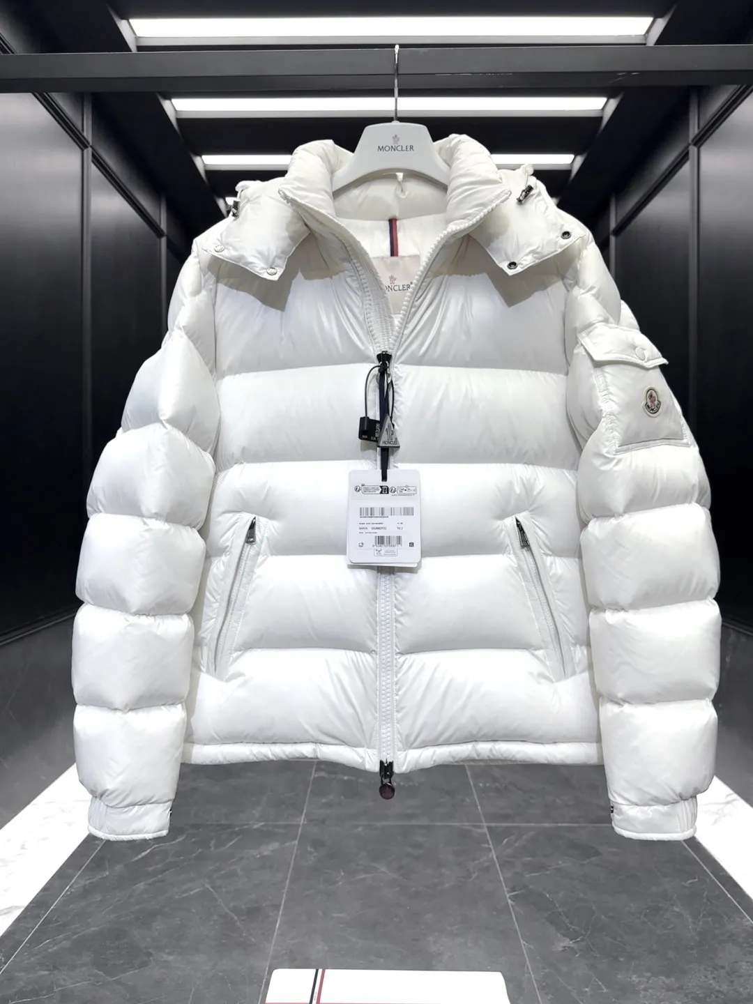 Moncler Maya Down Jacket White Short - Image 7