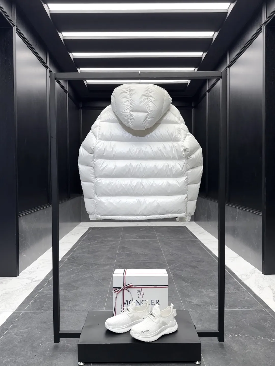 Moncler Maya Down Jacket White Short - Image 9