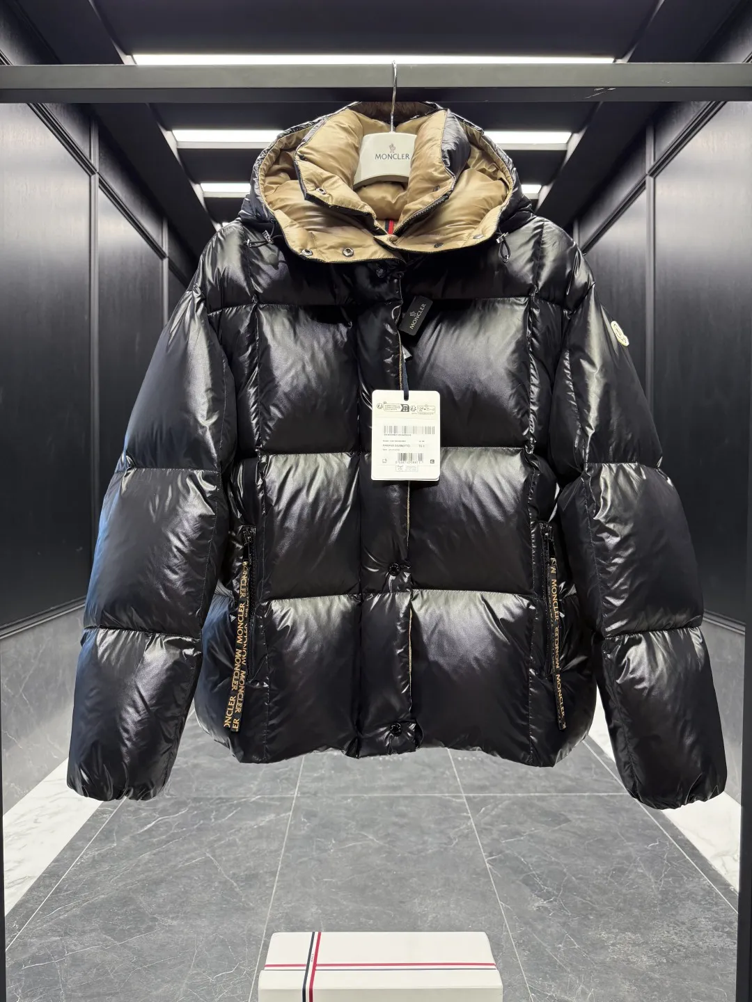 Moncler Parana Black Glossy Jacket - Image 8